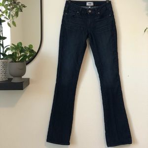 PAIGE DARK WASH BOOT CUT DENIM